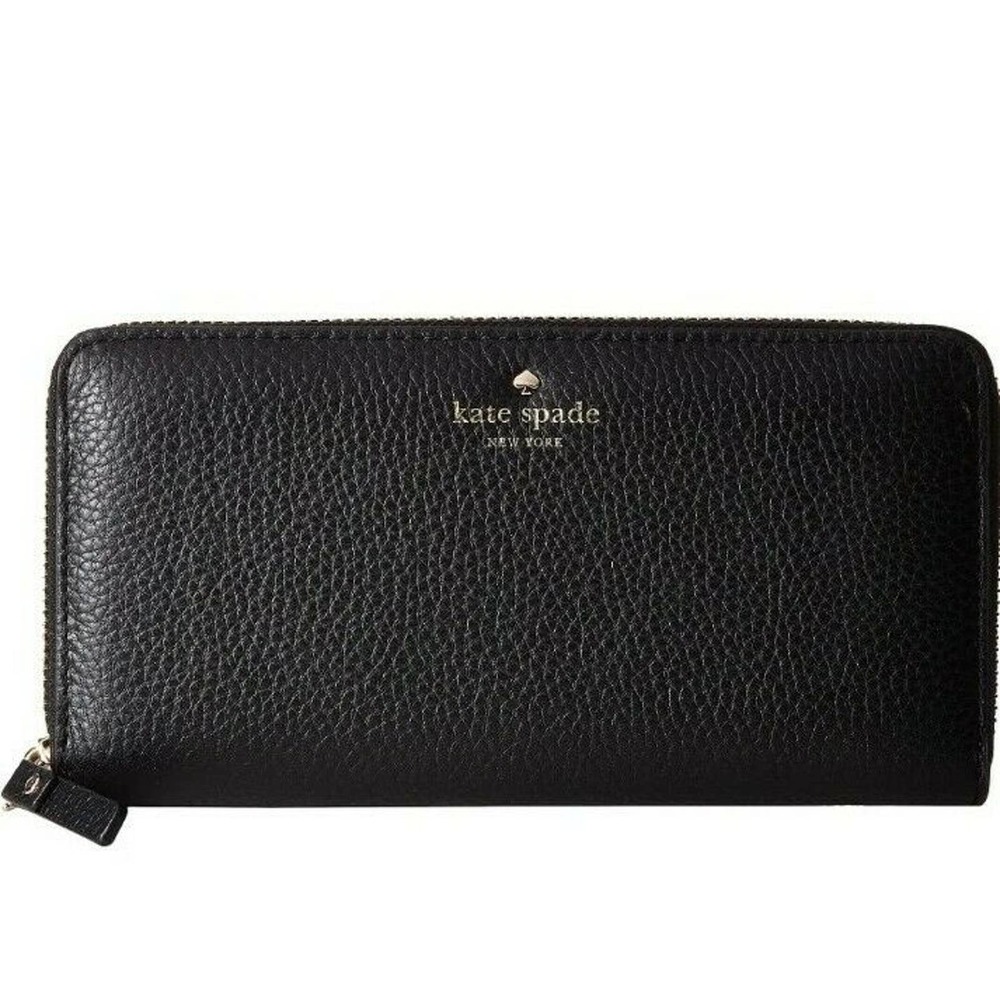 Kate Spade Black Pebbled Cobble Hill Lacey Wallet